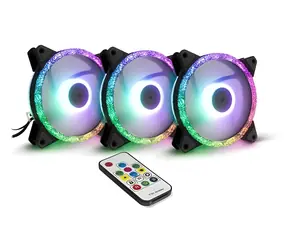Inter-tech Argus RS-07 schwarz-weiß / Lüfterset / 120 mm / ARGB / 3 Stück / 900 U/min / 22 dB