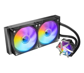 Azza HEX 240 ARGB schwarz / CPU-Wasserkühlung / 2x 120 mm / Pumpe mit 3600-4400 U/min / AM4, AM5, LGA1700