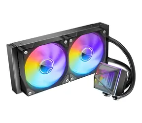 Azza Pyramid 240 ARGB schwarz / AIO-CPU-Wasserkühlung / 2x 120 mm / AMD + Intel