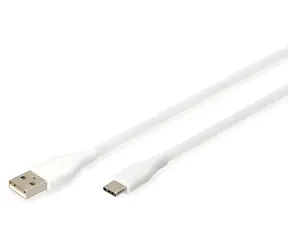 Digitus USB-C - USB-A weiß / Datenkabel / Silikon / USB 2.0 / PD 60 W / 2 m