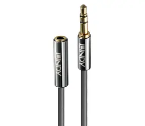 Lindy Cromo Line anthrazit / Audio-Verlängerungskabel / 3,5-mm-Klinkenstecker / 3 m