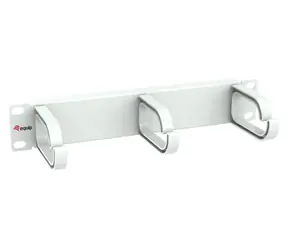 Equip 10" hellgrau / Montageplatte / 1 HE / 3x Kunststoffgriff