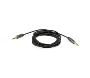 3,5-mm- Equip , 2,5 m, schwarz / Audiokabel / 3,5-mm-Klinkenstecker - 3,5-mm-Klinkenstecker / vergoldete Anschlüsse