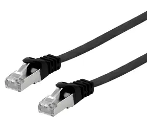 Equip schwarz / Patchkabel / 3 m / U/FTP / flach / RJ-45