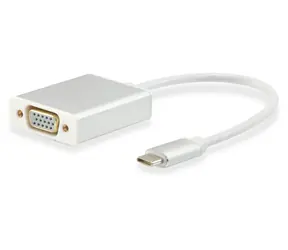 USB-C -> VGA- Equip (weiß) / USB-C / VGA / 1920x1080 60Hz / 0,15 m