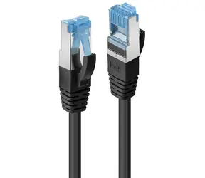 Lindy S/FTP Cat6a 0,3 m schwarz / Patchkabel / RJ45-RJ45 / PIMF / TPE
