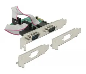 DeLock / PCIe-Erweiterungskarte 2x seriell RS-232 / High Speed 921K / Low Profile