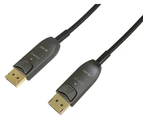 Equip: DisplayPort 1.4 AOC 30 m schwarzes Kabel / Optisches DisplayPort-Kabel / 8K 60 Hz / 4K 120 Hz
