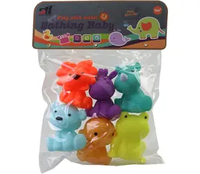 Planschende Badetiere, 6-teilig / Badespielzeug / Gummi / ohne Batterien / ab 0 Jahren
