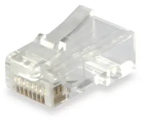 Equip Cat6 transparenter Stecker / ungeschirmt / 100 Stück / vergoldete Kontakte