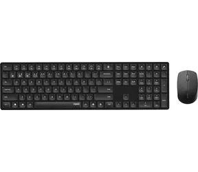 Rapoo 8020M Schwarz / Kabelloses Tastatur- und Maus-Set / 2,4 GHz / Bluetooth 3.0 und 4.0 / 1300 DPI