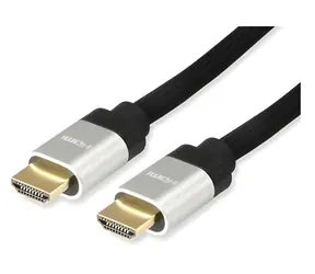 Equip: HDMI 2.1 schwarz / HDMI-Kabel / 2 m / 48 Gbit/s / 8K 60Hz / Ethernet-Kanal
