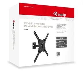 Equip für 13-55" Fernseher, schwarz / neig- und schwenkbar / VESA 400x400 / bis zu 30 kg