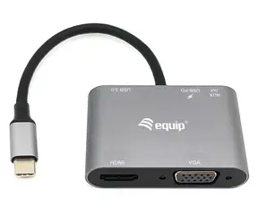 Equip Dock 5in1 USB-C / Dockingstation / HDMI 4K / VGA / PD 100W / USB 3.2 / 0,15 m