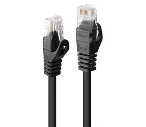 Lindy Black / Patchkabel / Cat 6 U/UTP / RJ-45 / 0,5 m