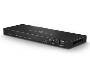 Lindy 4 Port HDMI 18G schwarz / HDMI-Splitter / 4K 60Hz / Audioausgang / HDCP