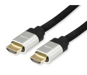 Equip: Schwarz, Silber / HDMI-Kabel mit Ethernet / HDMI 2.1 / 8K 60Hz / 48 Gbit/s / 3 m