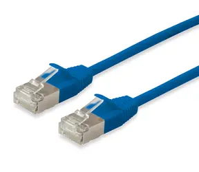 Equip blue / Patchkabel / Cat6A SlimFlex / F/FTP / 0,5 m / 500 MHz / PoE+