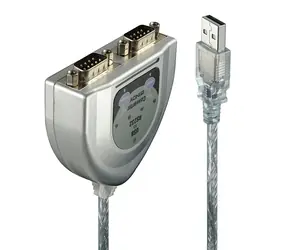 Lindy Silber / USB-Seriell- Port -Konverter / 2× RS232 / 0,6 m