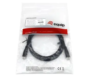 Equip: Schwarz / Kabel / USB-C - USB-C / 2 m / USB 2.0 / 3 A