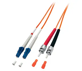 LC/ST orange / Optisches Patchkabel / Multimode-Duplex OM2 / 10 m / LSZH- Equip