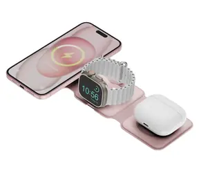 Energea BAZIC GoMag Trio PLUS pink / Kabelloses Ladegerät / 3-in-1 / MagSafe / iPhone, Apple Watch, AirPods