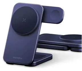 Energea MagTrio 2 Indigoblau / Kabelloses Ladegerät / 3-in-1 / Qi2 / 32,5 W / für iPhone, Apple Watch, AirPods
