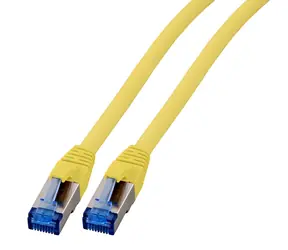 EFB S/FTP CAT6A 0,5 m gelb / Patchkabel / RJ45-RJ45 / 10 Gbit/s