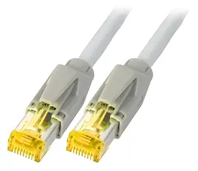 EFB S/FTP Cat.6A 7,5 m grau / Patchkabel / RJ45-RJ45 / LSZH