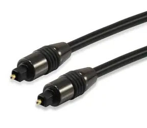 Toslink- Equip schwarz / Optisches Audiokabel / 1,8 m / vergoldete Anschlüsse
