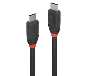 Lindy Black Line schwarz / USB-C-Kabel / USB-C - USB-C / 0,5 m / 10 Gbit/s