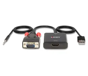 Lindy VGA- und Audio-zu-HDMI-Konverter / 1920×1080 px / 60 Hz / USB-Stromversorgung
