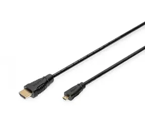 Digitus HDMI Micro-Standard-Anschlusskabel 1 m / Typ DA / 1.4 / High Speed Ethernet / 4K