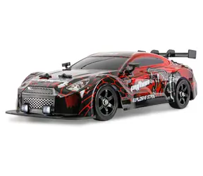 AMEWI RC-Car Drift Sport GTR, schwarz/rot / 1:16 / RTR / Allradantrieb / 2,4 GHz / Raucheffekt / LED-Beleuchtung
