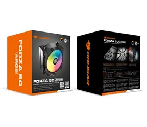 COUGAR Forza 50 ARGB Schwarz / CPU-Kühler / 120 mm / 82,48 CFM / 4-Pin PWM / ARGB