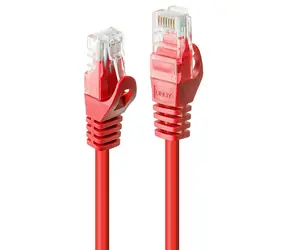 Lindy Basic rot / Patchkabel / Cat6 / U/UTP / 2 m / RJ-45