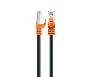 Schwaiger Netzwerkkabel schwarz, orange / Cat 7 / S/FTP / 5 m / RJ-45