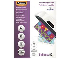 Fellowes ImageLast / Laminierfolie / A4 / 80 µm / glänzend / 25 Stück