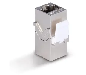 Lindy Cat6A Keystone Metallic / Keystone-Modul / RJ-45 - RJ-45 / Zink / 500 MHz