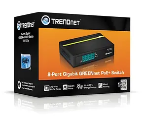 Trendnet TPE-TG80G / Switch / 8- Port Gigabit PoE+ / 123 W / 16 Gbit/s / Metallgehäuse