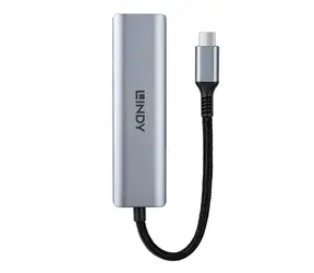 Lindy USB-C grau / Hub / 4X USB-C 3.2 Gen 2 / 10 Gbit/s