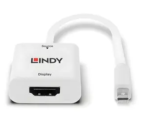 Lindy Mini DisplayPort auf HDMI weiß / Adapter / 4K 60Hz / 3840x2160 / HDCP 2.2