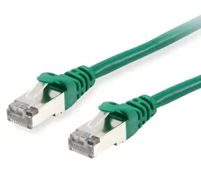 Equip mit Cat6a S/FTP-Patchkabel (grün, 25 m, RJ-45, 10 Gbit/s, PoE+)