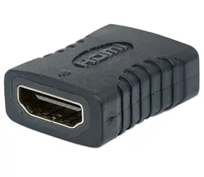 Manhattan HDMI AA Buchse/Buchse schwarz / Adapter / 4K 60Hz / 10,2 Gbit/s / vergoldete Kontakte