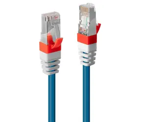 Lindy Cat6A S/FTP PIMF blau 1m / Patchkabel / LSZH / RJ45-RJ45 / 10 Gbit/s