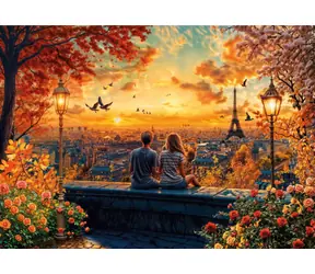 Educa Puzzle-Liebhaber in Paris / 1500 Teile