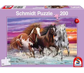 Schmidt Puzzle Drei Wildpferde / 200 Teile