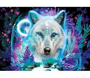 Schmidt Puzzle Neon: Polarwolf / 1000 Teile