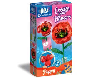 Clementoni IDEA Kreativset Blumenfabrik: Mohnblume / ab 8 Jahren