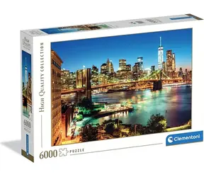 Clementoni Puzzle „Lichter über der Brooklyn Bridge“ / 6000 Teile / 168,6 × 118,4 cm / ab 18 Jahren